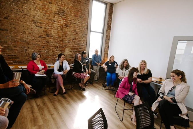 gathering of small business owners at Small Town Startup