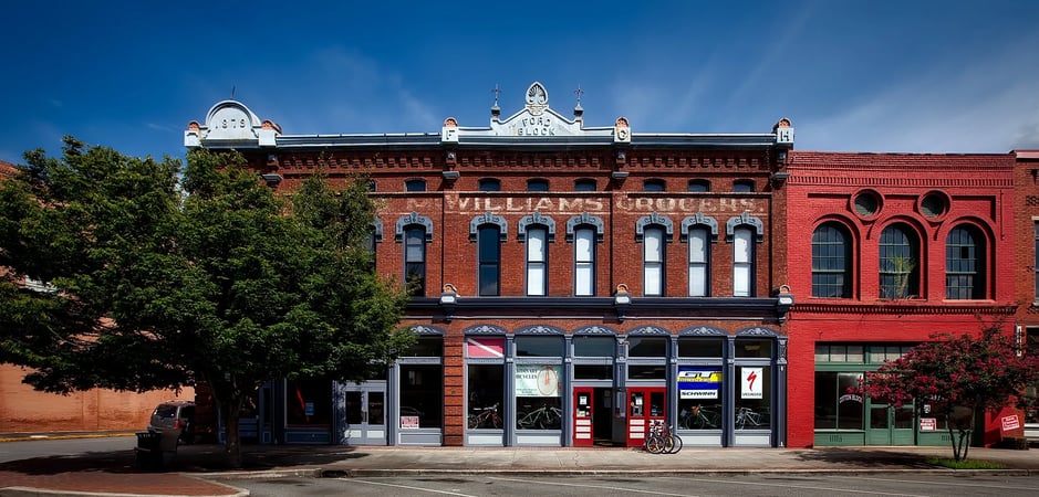 exterior shot of a downtown street